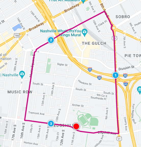 July 4th Race map