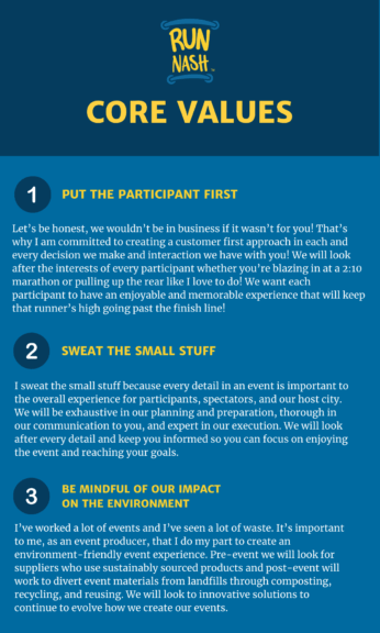 Run Nash core values